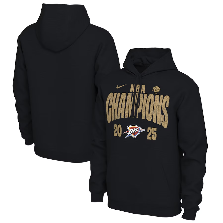 Men 2025 NBA Oklahoma City Thunder black Hoodie style 6->oklahoma city thunder->NBA Jersey